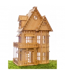 Сборная деревянная модель кукольный домик Теремок КД-1...