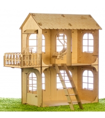 Деревянный конструктор кукольный дом средний Теремок КД-5...