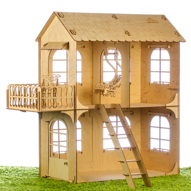 Деревянный конструктор кукольный дом средний Теремок КД-5