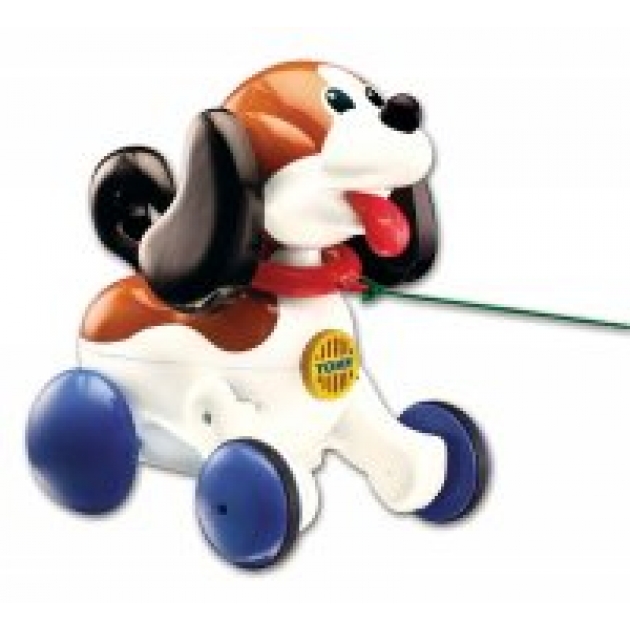 Музыкальная каталка на веревочке веселый щенок Tomy E3862