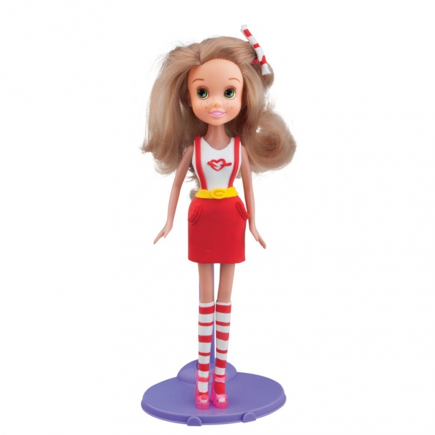 Пластилин Toy target Fashion Dough с куклой блондинка в красной юбке 99106