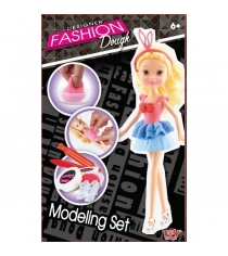 Пластилин Toy target Fashion Dough с куклой блондинка в голубой юбке 99110