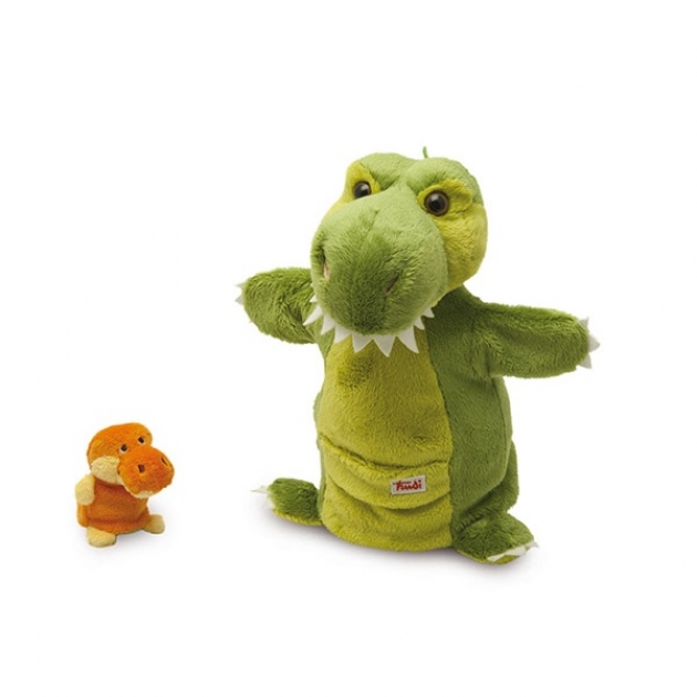 Мягкая игрушка на руку Trudi Динозавр с динозавриком 28 сантиметров 29999