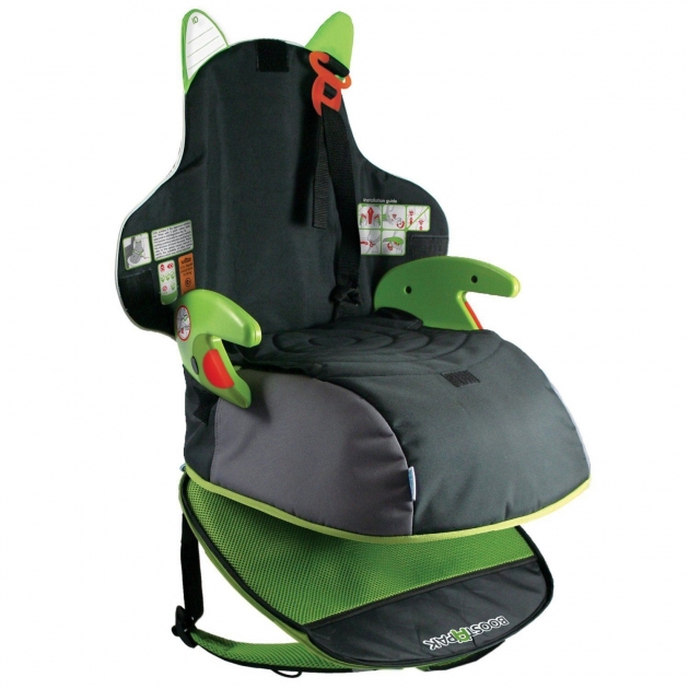 Детский рюкзак автокресло Trunki Boostapak черно зеленое 0041-GB01-P1