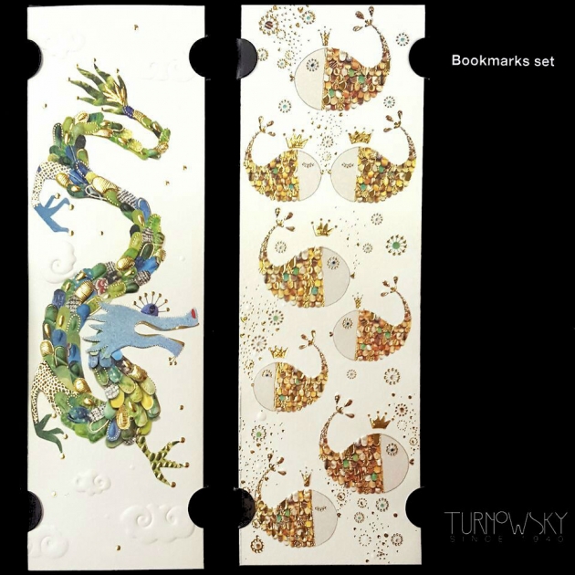 Закладки для книг Turnowsky Рыбы в коронах и Дракон BKDU106