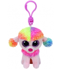 Щенок beanie boo s брелок пудель rainbow 13см Ty 35027