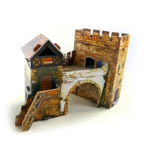 Сборная модель из картона средневековый город cтарые ворота Умная Бумага 244-01