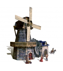 Сборная модель из картона средневековый город мельница Умная Бумага 273...