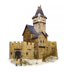 Сборная модель из картона средневековый город охотничий замок Умная Бумага 294...