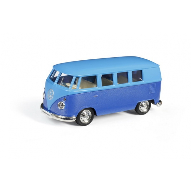 Автобус инерционный volkswagen type 2 t1 transporter сине голубой Uni Fortune