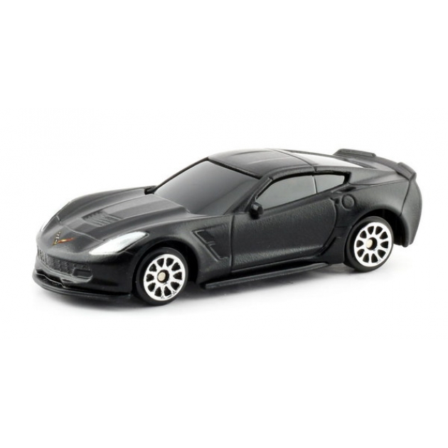 Машина металлическая chevrolet corvette c7 черная матовая Uni Fortune