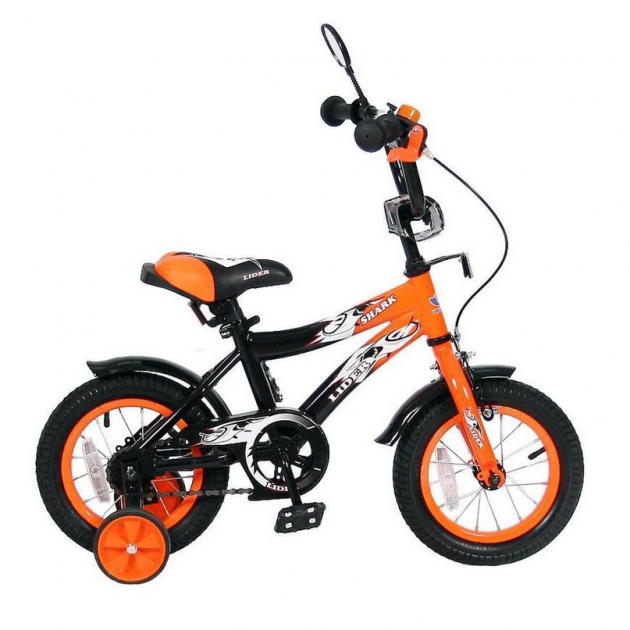 Велосипед 2х колесный Velolider 12 lider shark оранжевый черный 5507