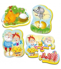 Мягкие пазлы baby puzzle сказки курочка ряба Vladi Toys Р94427