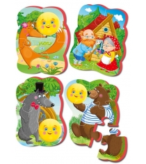 Мягкие пазлы baby puzzle сказки колобок Vladi Toys VT1106-62