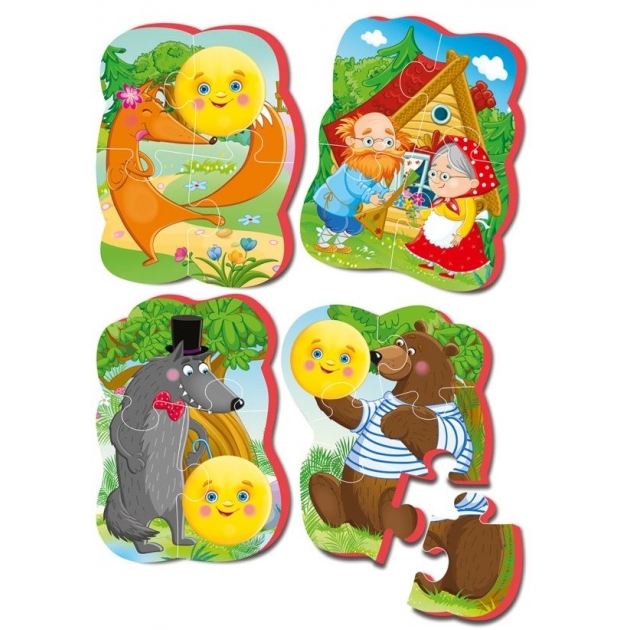 Мягкие пазлы baby puzzle сказки колобок Vladi Toys VT1106-62