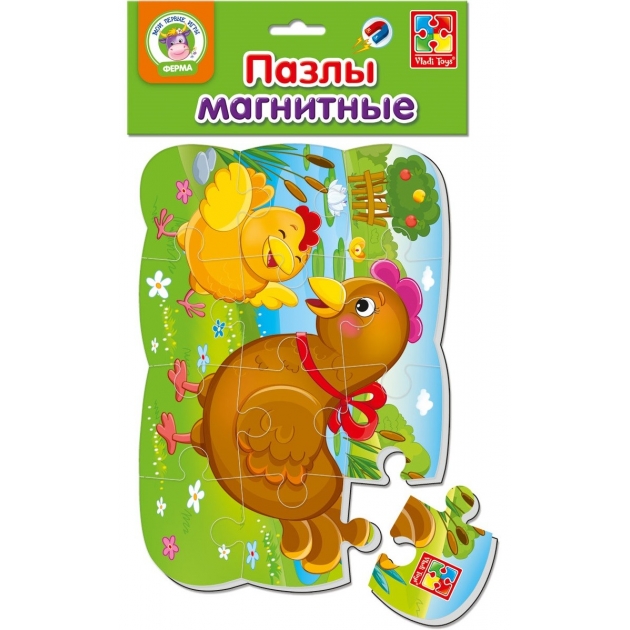 Пазлы на магните курочка и цыпленок а5 Vladi Toys VT3205 61