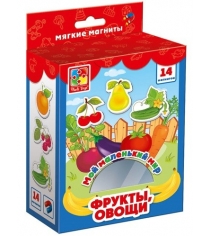 Мягкие магниты мой маленький мир овощи фрукты Vladi Toys VT3106-03...
