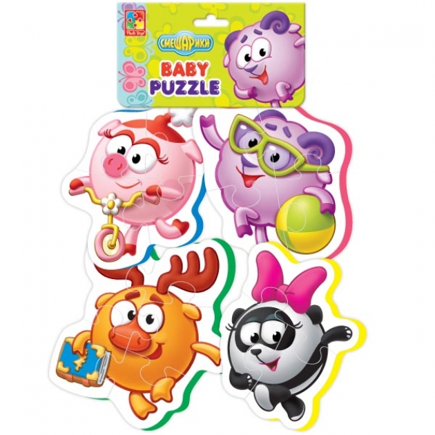 Мягкие пазлы baby puzzle смешарики 16 элементов Vladi Toys VT1106-49