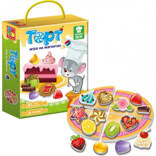 Настольная игра на магнитах крошка шеф торт Vladi Toys VT3004-07