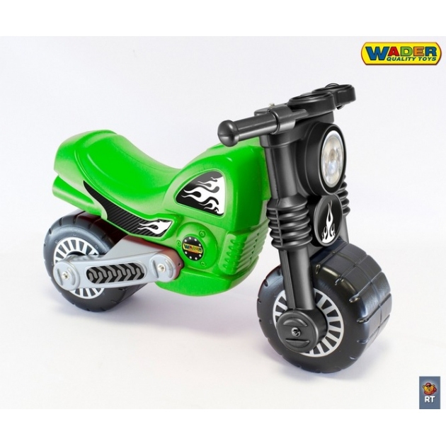Мотоцикл каталка Wader моторбайк зеленый 5198