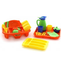 Набор детской посуды алиса с сушилкой подносом и лотком на 4 персоны Wader 40718...