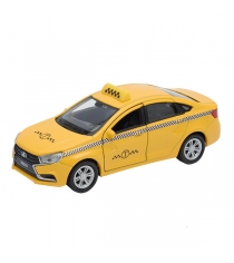 Модель машины lada vesta такси Welly 43727TI