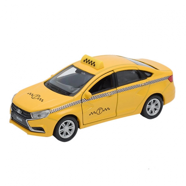 Модель машины lada vesta такси Welly 43727TI