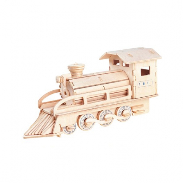 Сборная деревянная модель локомотив Wooden Toys P134