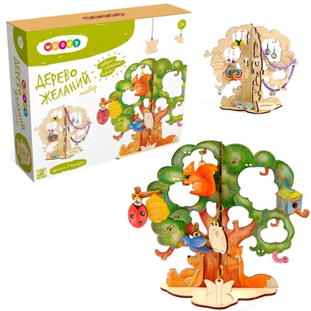 Набор для детского творчества дерево желаний 8 элементов Woody О0792