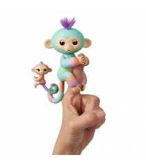 Интерактивная обезьянка денни с малышом 12 см Wowwee 3544