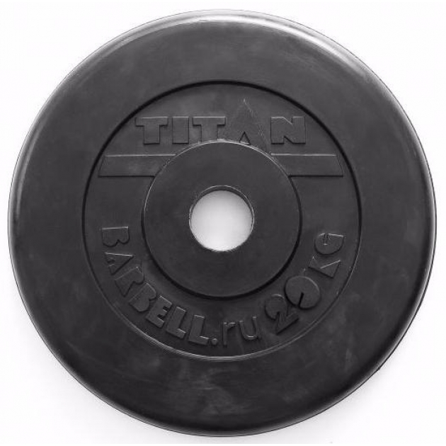 Обрезиненный диск Titan d 51 мм черный 20 кг