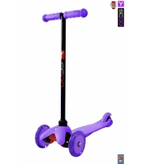 Самокат Y-scoo mini a 5 shine purple со светящими колесами 4524