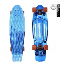 Скейтборд Y scoo big fishskateboard metallic 27 винил 68 6х19 с сумкой blue brow...