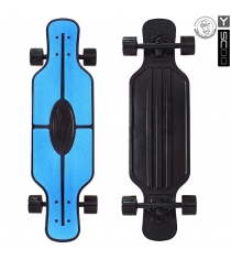 Скейтборд Y scoo longboard shark tir 31 пластик 79х22 с сумкой blue black 5938...