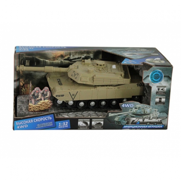 Инерционный танк 4wd 1:32 Yako Toys 6506-1