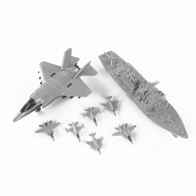 Игровой набор мини мания военный самолет с кораблем Yako Toys М6215