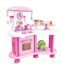 Игровой набор кухня как у мамы свет звук розовая