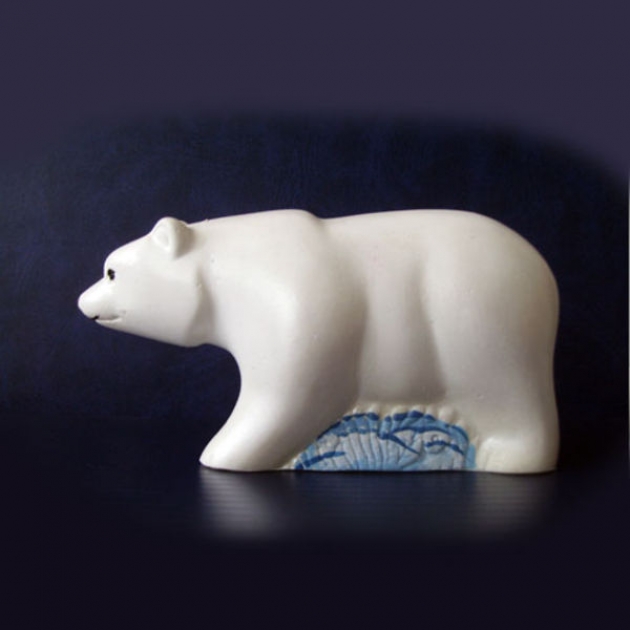 Резиновая игрушка белый медведь 7 см ПКФ Игрушки СИ-392