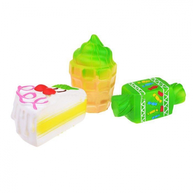 Набор из 3 игрушек сластена мороженое торт конфета ПКФ Игрушки СИ-731