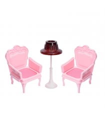 Мебель для куклы кресла с торшером розовая Огонек 1393...