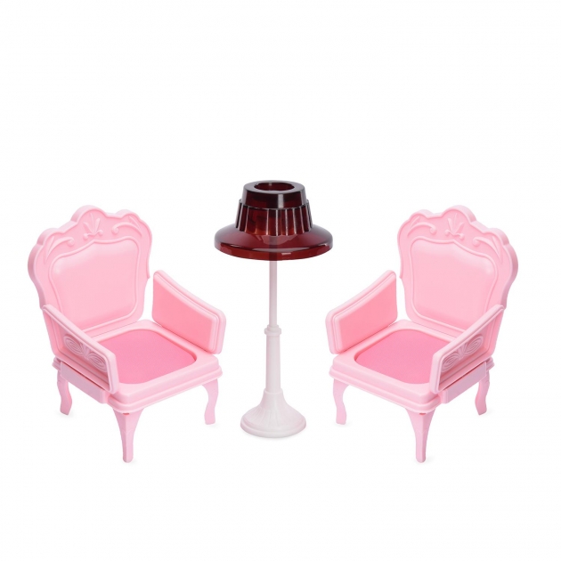 Мебель для куклы кресла с торшером розовая Огонек 1393