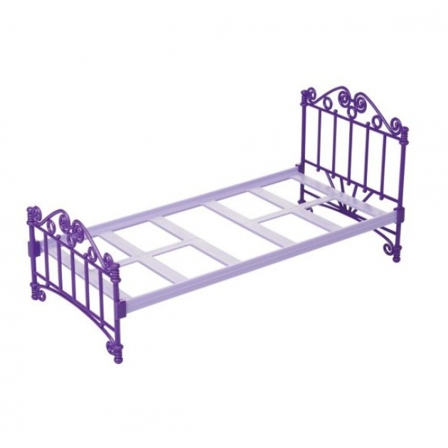 Кроватка для кукол фиолетовая Огонек 1424