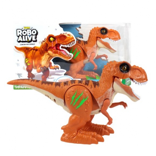 Игрушка робо тираннозавр RoboAlive оранжевый Zuru Т13694