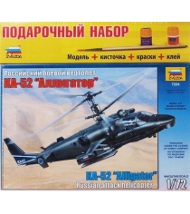 Подарочный набор со сборной моделью вертолет ка 52 аллигатор 1:72 Звезда 7224П