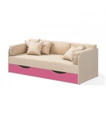 Одноярусная кровать Seven dreams Belden с ящиками цвет дуб млечный розовый